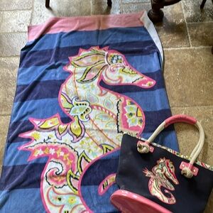 Spartinna 449 seahorse beach towel and matching bag set